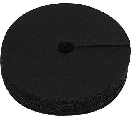 BESPORTBLE Gartenbaumringtuch Unkrautvlies Rund 15cm Durchmesser Schwarz Verdickt Atmungsaktiv Und Wasserdurchlässig Langlebig Mit Einfachem Installationsschutz Für Baumboden 20 Stück