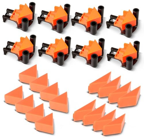 STAHLWERK Eckenspanner 8er Set 60° | 90° | 120° Winkelspanner | Winkelklemme | Winkelzwinge | Rahmenspanner | Eckklemme | Eckspanner zum Ausrichten und Fixieren