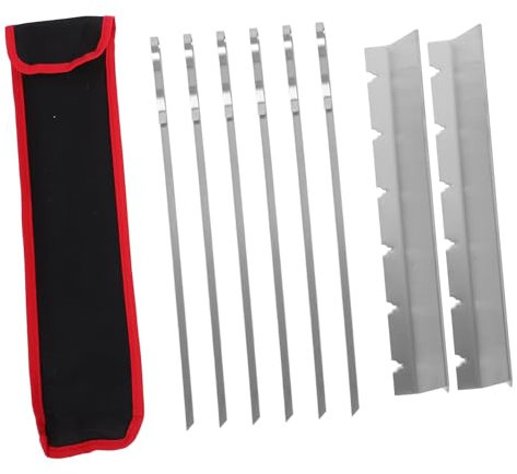 Brochettes en Métal pour Barbecue, 1 Set en Acier Inoxydable