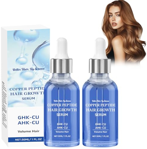 Siero Per La Crescita Dei Capelli, 2 PCS Siero Per La Crescita Dei Capelli Ai Peptidi Di Rame, Anticaduta Dei Capelli, Nutre Il Cuoio Capelluto