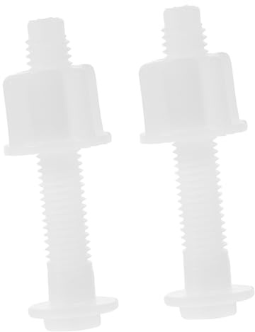 IWOWHERO Tornillos de Asiento de Inodoro de Plástico Pom, Kit de Reemplazo de Pernos para Tapa de Inodoro, Accesorios de Reparación para Baño, 2 Piezas para Uso