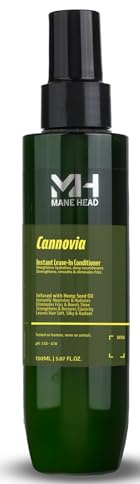 MANE HEAD Cannovia Instant Leave In Conditioner 5.07 fl oz - Hemp Seed Oil for Frizz Control - Deep Hydration Leave-In Moisturizer - Hair Detangler Spray for Dry Damaged Hair