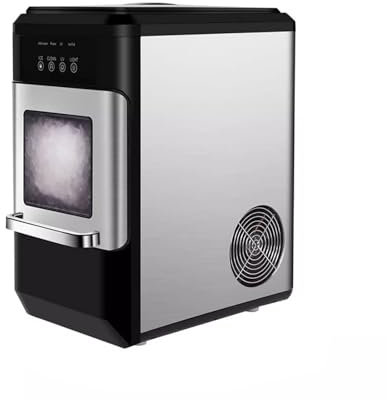 Machine à glaçons portable Machine à glaçons de comptoir en acier inoxydable, magasin de thé au lait Commercial, glace à petites particules irrégulières, machine à glaçons entièrement automatique Mach