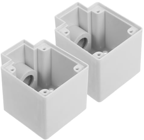 SHINEOFI 2pcs Outdoor Power Socket Splash Electrical Box for Outdoor Use Timer Cord Cover