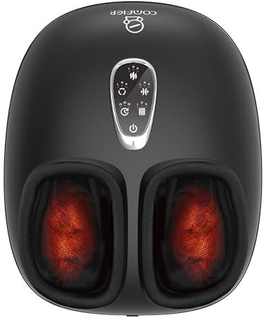 COMFIER Shiatsu Foot Massager with Heat, FSA Eligible Deep Kneading, Compression Feet Massage, Foot Massager for Delivers Pain Relief, Plantar Fasciitis, Neuropathy