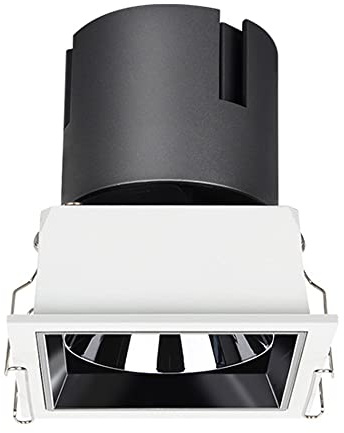 Lámpara de Techo empotrada Cuadrada de 6 W/10 W con ángulo de Haz de 36° para baño, 3000 K/4000 K/6000 K, Borde Estrecho, luz de Pared, Deflector, Rejilla Cuadrada