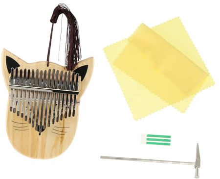 LOLIPPYY Daumenklavier Kalimba Mbira 17 Tasten Holz Fingerklavier Schwein Form Leicht Tragbar Für Reisen Schule Familie