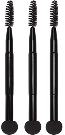 3PCS Double Ended Makeup Sponge Brush Mushroom Head Foundation Sponge Puff Eyebrow Brush Set for Professional Makeup Artists Beginners Soft Skin Friendly Reusable Travel Friendly