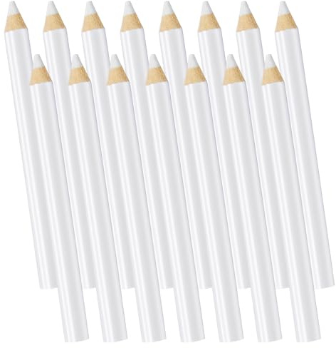 HaiFafafaing 15 Stück Schneiderkreide, Schneiderkreidestift Stift Weiß | Nähen Bleistift, Wasserlösliche, Stoffmarker, für Schneiderei Notizen, Basteln