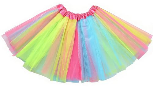 Jupe en Tulle pour Femme, Fille Jupe Danse Tutu, Couches Tulle Jupon, Halloween Tutu, pour Rétro Années 80 Halloween Rock Party Festival Celebration