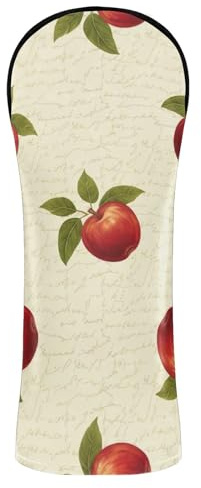 Copri mazze da golf vintage rosse beige per driver ibrido, in pelle PU, per mazze da golf con etichette numeriche, per uomini e donne