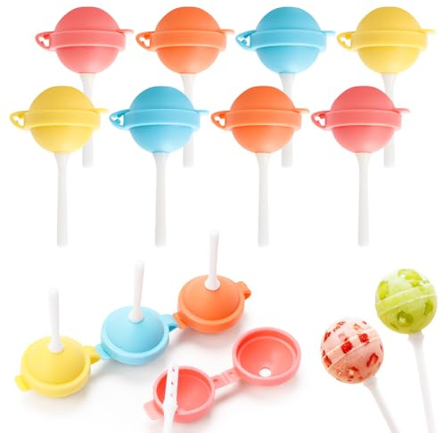 Lot de 8 moules à sucettes en silicone - Sans BPA - Réutilisables - Pour jus, yaourts et friandises surgelées