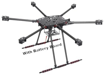 Kit de Cadre Pliable Hexacopter entièrement en Carbone | Bras pliables et train d'atterrissage intégrés for l'assemblage de drones hexacoptères DIY(ZD850 PRO V2)
