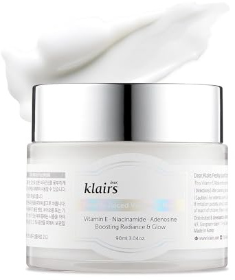 DearKlairs Frisch gepresste Vitamin-E-Maske, Feuchtigkeitscreme, verstärkt die Wirkung von Vitamin C, Niacinamid, Adenosin, 90 ml, 3,04 Unzen, Creme, klare Haut, antioxidatives Serum