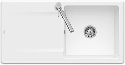 Villeroy & Boch Siluet 60-3336 01 RW Stone White Keramikspüle Handbetätigung