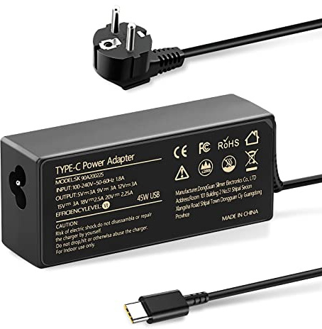 Chargeur USB C 45W pour Chromebook Lenovo Dell ASUS Samsung Acer Google | Bloc d'alimentation PC Portable Rapide Universel Type C Computer chargeur