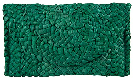 Jywmsc Bolso de Mano de Paja para Mujer, Bolsos de Playa de Verano, Cartera Tipo Sobre, Bolsos Tejidos