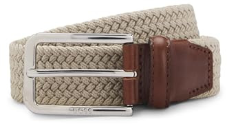 BOSS Herren Clorio Sz30 Webgürtel mit Leder-Details