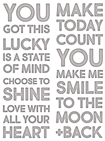 Sizzix Thinlits Stanzschablonen-Set 7PK Bold Text #2 von Tim Holtz | 665925 |Kapitel 2 2022, multicolor, One Size