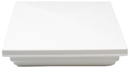 White Plastic 5 Classic New England Style Vinyl Fence Post Caps, 5x5 Post Cap for Vinyl Fence Post (10)