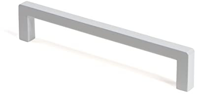 Gedotec Möbelgriff aus Vollmetal | 5 Stück Griffe für Küchenschränke inkl. Befestigungsmaterial | SIDO | Möbelgriffe Weiß mit LA: 128 mm | Türgriffe für Schränke - Schrankgriffe - Griffe Möbel