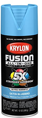 Krylon K02941007 Fusion All-In-One, Satin, Bluebird, 12 oz.