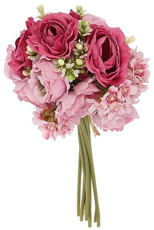 Cabilock 2stücke Simulierter Brautstrauß Altrosa Künstlicher Blumenschmuck Für Hochzeiten Dekoration Von Feiern Und Veranstaltungen Pflegeleicht Und Dauerhaft Blühend