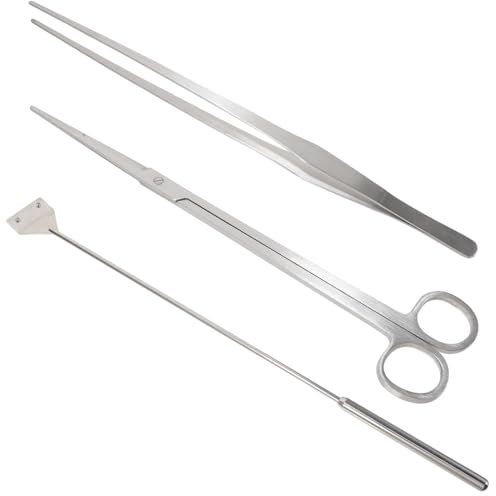 Yardwe 1satz Aquarium Reinigungsset Für Pflanzenpflege Pinzette Schere Algenschaber Effizientes Aquascaping Werkzeug Für Aquarien Und Gesundes Wasser