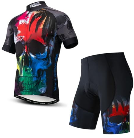 Hotlion Herren Radbekleidung Anzüge Sommer Radtrikot Sets Rennrad Kleidung Kurzarm Fahrradbekleidung Gel gepolstert, CF0223, S
