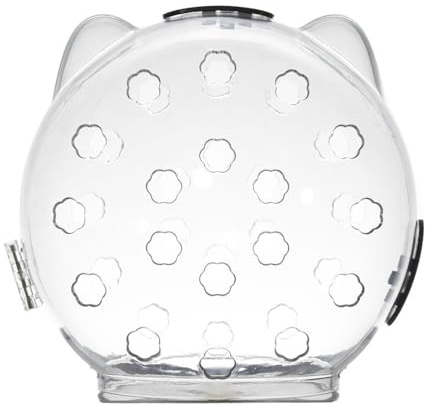 Cachpib Atmungsaktiver Katzenmaulkorb, transparenter Haustier-Kopf-Schutzhelm, Anti-Biss-Maulkörbe, Katzenhaube, Katzen-Genesungshelm, verhindert das Beißen und Kauen von Katzen, 8,1 x 14 cm,