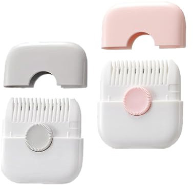 Wilsonzin Tagliacapelli 2 in 1,Tagliacapelli per doppie punte, Design staccabile a doppia testa con copertura antipolvere mini strumento portatile per la rottura dei capelli, tagliacapelli 2pcs