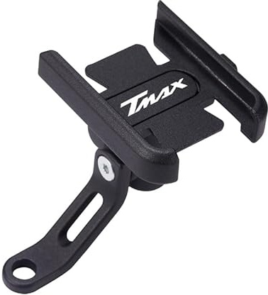 YUEYUEMOTO Per TMAX TMAX500 TMAX530 DX/SX XP530 TMAX560 Moto Supporto Telefono Manubrio Specchio Retrovisore Cellulare GPS (Colore: Specchio Nero)