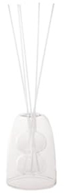 Brandani 51700 DIFFUSORE DI FRAGRANZA MINI BUBBLE TRASPARENTE VETRO C/BASTONCINI FIBER WOOD, ø 8,5x12.5h cm
