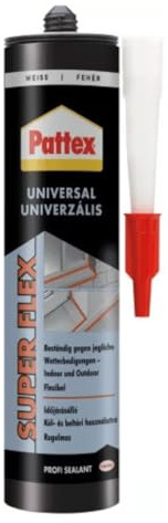 Montage Kleber Weiß- Hochleistungsdichtstoff Universal- Essigsäure Vernetzung - Witterungs & UV-Beständig - Vielseitig Einsetzbar - Bau und Renovierungsbereich - Innen und Außen (1 x 280ml)