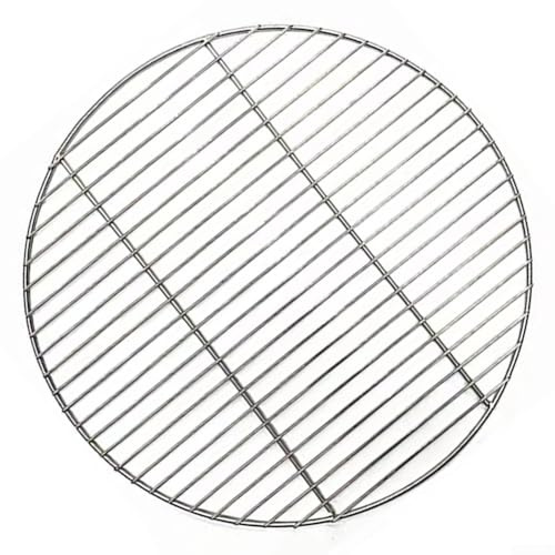 Rundes Grillgitter, 30–40 cm, Edelstahl-Kochroste rund BBQ-Grillnetz, hitzebeständig, Grillgitter, Grillrost für Outdoor-Camping (35 cm)