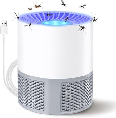 Insektenvernichter, USB Elektrischer Elektrisch Fliegenfalle, Mückenfalle Mückenlampe, Moskito Killer Lampe mit Licht, Fruchtfliegenfalle für küche Innen Außen