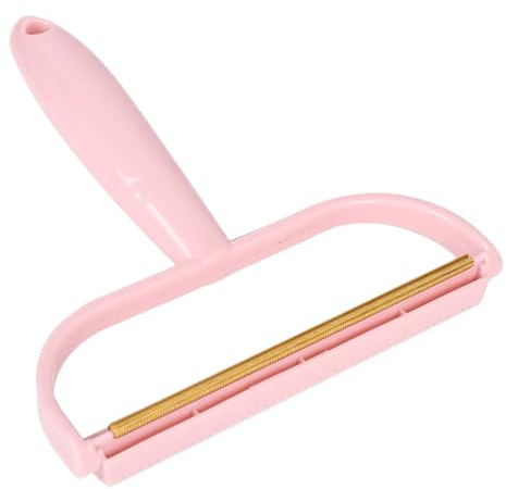 Quitapelusas Manual Reutilizable de Doble Cara Rosa de Plástico | Ropa y Alfombras, Portátil, Remueve Pelusas y Bolas de Pelo, Adecuado para Dueños de Mascotas