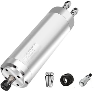 TIEOAXFT Motore mandrino raffreddato ad Acqua 220/V 380/V 110/V 800W 1,5KW 2,2KW Motore mandrino CNC ad Alta velocità for Router CNC Incisione Legno Intagliato(2.2KW 80-238mm ER20,380V)