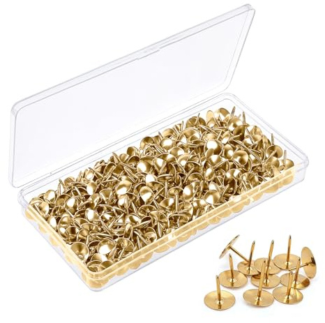 500 puntine da pollice piatte da 0,9 cm, puntine standard per lavagna in sughero, metalliche, piatte, rotonde, puntine per bacheca, mappe, poster, immagini e ufficio, 500 pezzi