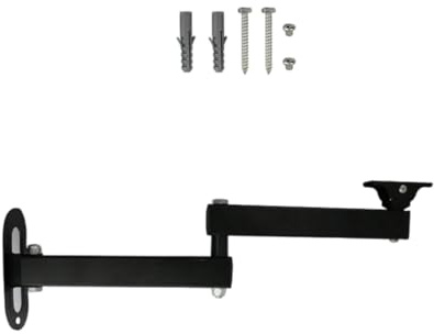 Adjustable Projection Bracket with Adjustable Extension Arm, 360 Degree Horizontal Rotating Metal Camera Mount Metal Projector Stand with Foldable Extension Arm