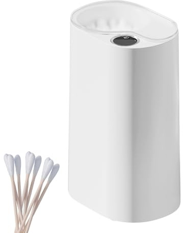 Liakyunf Distributore Automatico Di Cotton Fioc | Porta Bastoncini Cotone Idratati Pratico | Organizzatore Ricaricabile per Infermiere Donne Bagno Casa Viaggi Camera Hotel