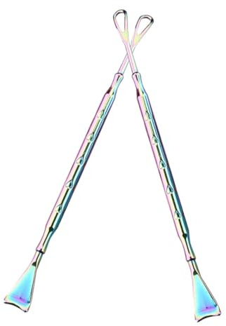 BELLIFFY 2 pezzi Estrattore Punti Neri in Acciaio Resistente Strumento Professionale per Pulizia Porale Sicuro e Indolore Rimuove Comedoni e Brufoli per Grassa e Delicata