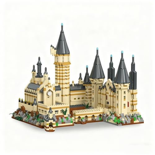 PlaySynthe Micro Magic Castle Bausteine Bausatz, 5800 Teile Mini Schloss Klemmbausteine, Kreatives Turm Architektur Modell Spielzeug, Geschenke für Erwachsene und Fans