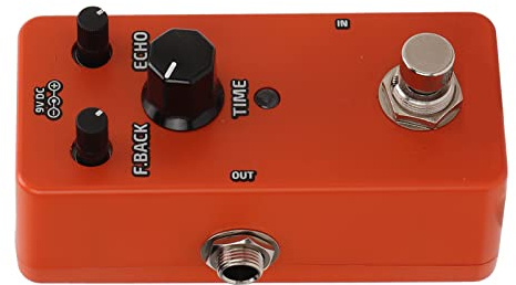 Yctze Vintage Analog Delay Effektpedal Kompaktes Gitarrenzubehör mit True Bypass-Funktion und Warmem Klang Orange