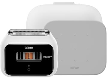Laifen P3 Bundle Rasoir Électrique à Grille à 3 Lames, Accessoires, Blanc | Moteurs Linéaires 2x12k Coupes/Min, Rasage Sec/Humide, Lame 0,055mm, Batterie 100min, USB-C, IPX7.