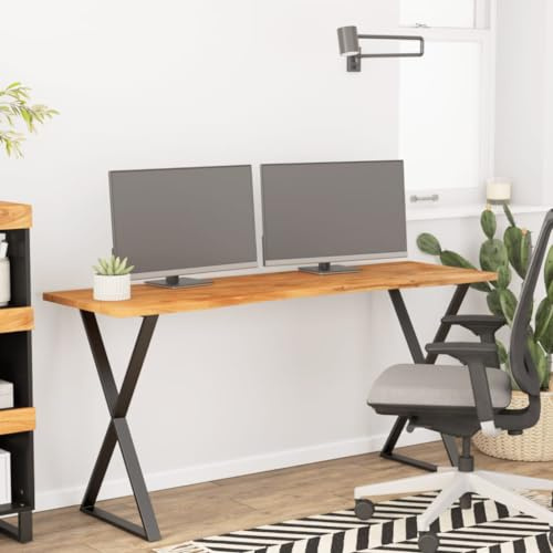 Vevorizon Massivholz Schreibtischplatte aus Akazie 160 x 50 x 2,5 cm rechteckig, Holzplatte für Schreibtisch, Arbeitsplatte, Möbelbau, DIY, Büro, Esszimmer, 150 kg