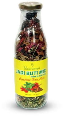 Yauvanya Machen Sie Ihr eigenes Haaröl DIY Jadi Buti Mix (11 Kräuter) für komplette Haarpflege