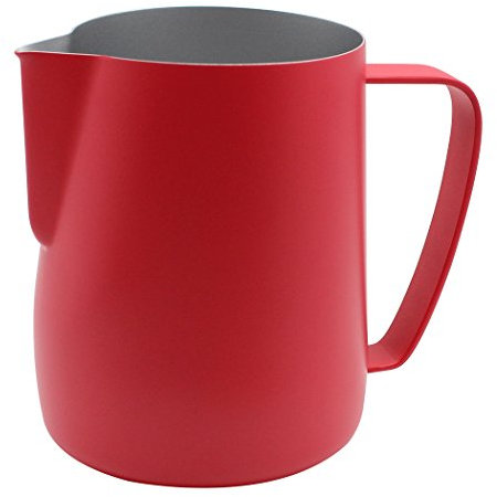 Dianoo Brocca Per Bricco In Acciaio Inossidabile Tazza Di Latte Frolla Adatta Per Il Caffè Latte E Latte 600ml Rosso