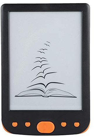 E-Reader, Portable 6inch Waterproof E-book Reader 8GB Electronic Ink Screen Ereader, 167DPI, 800 * 600 Resolution, Support 32GB Extended TF Card(Orange)