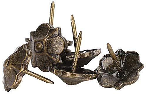 Chiodi per tappezzerie, 20 pezzi chiodi per mobili con motivo floreale addensato Tappezzerie antiche per testate Divano Decorazione fissa 20 x 22 mm